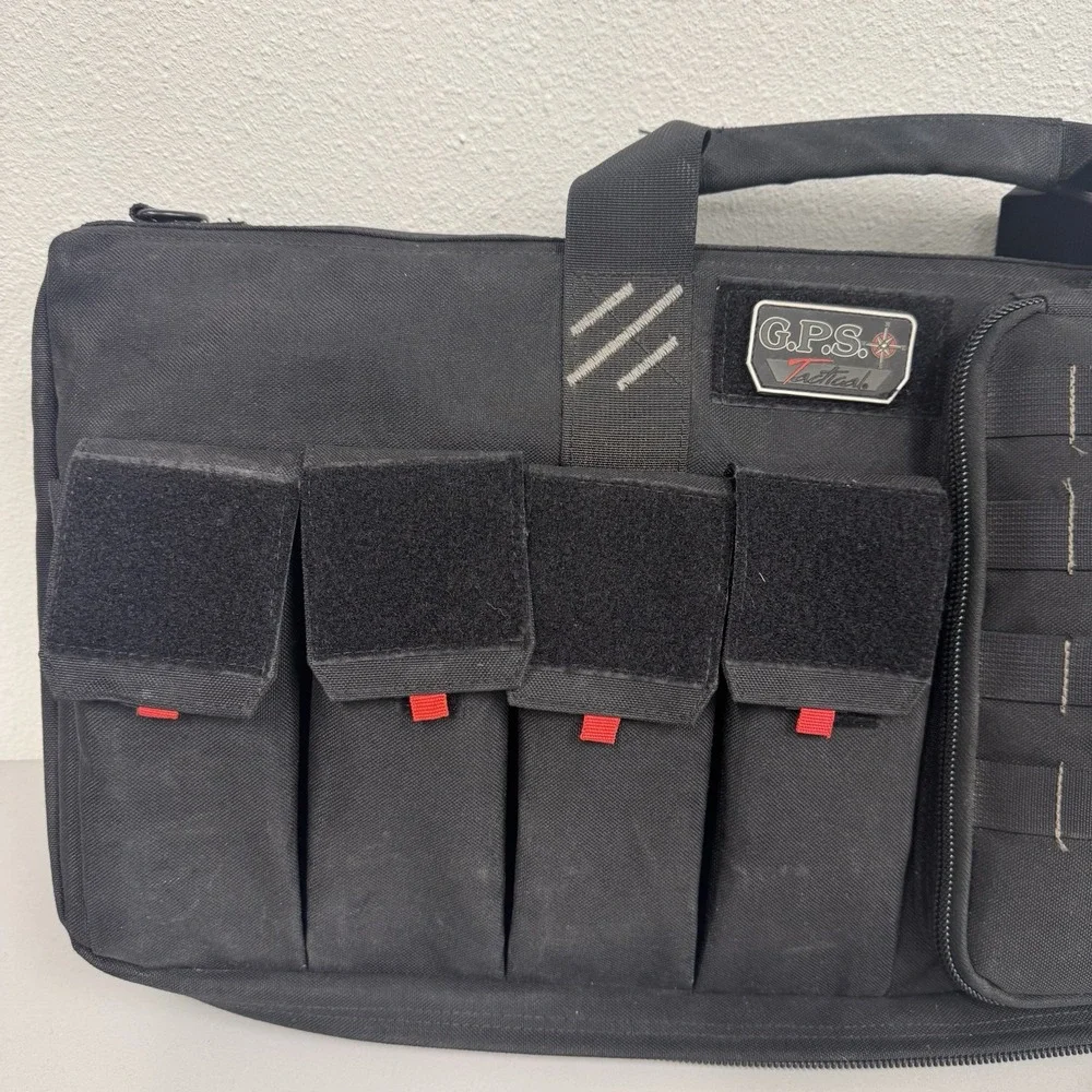 GPS Tactical Case with External Handgun Case Black 35 in.